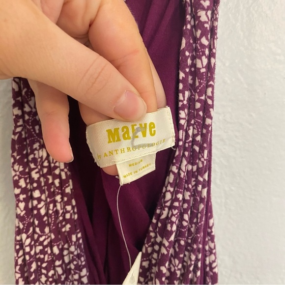 Anthroplogie Maeve womens Claremonto floral jumpsuit size medium NWT purple - Picture 4 of 7